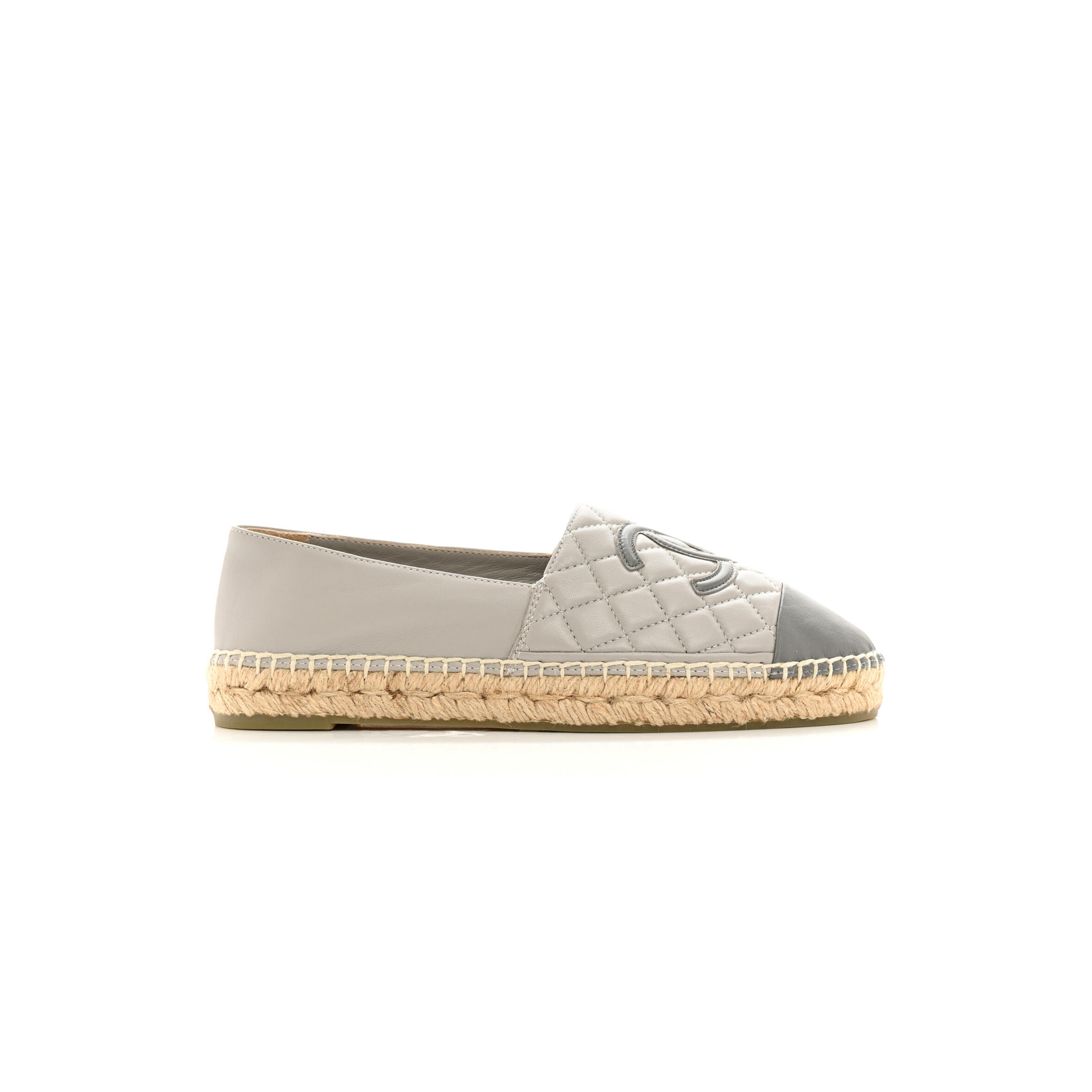 Ch*el lambskin quilted cc espadrilles g29762